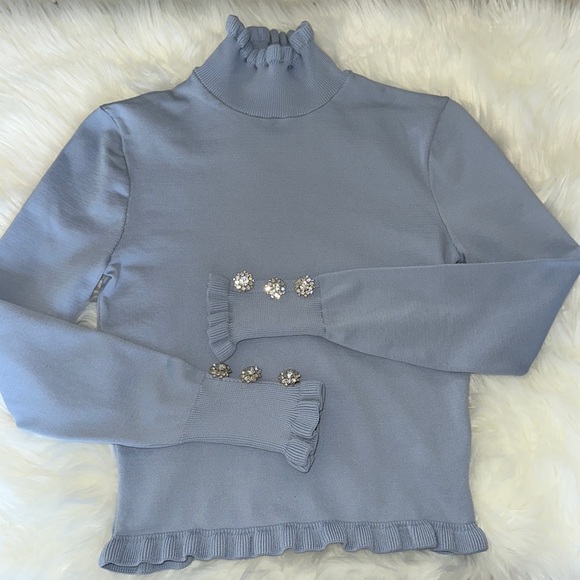 Zara Ruffle Turtleneck - Picture 1 of 8